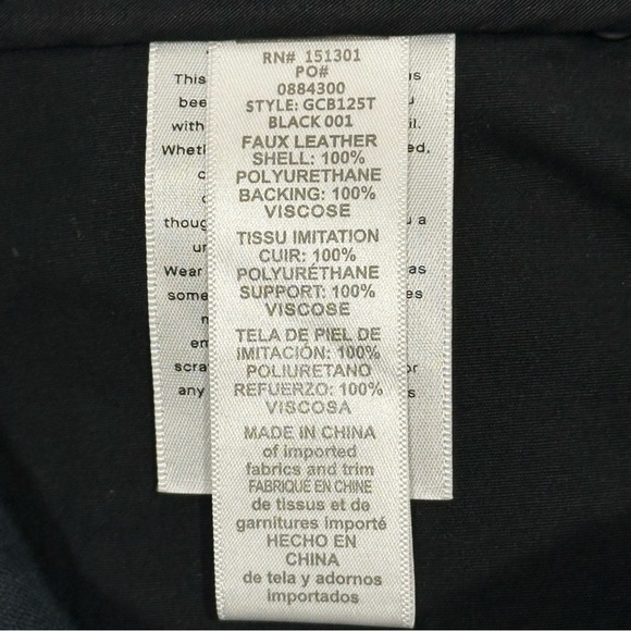 Good American Good Classic Boot Cut Pants Vinyl Faux Leather High Rise Black 6 - Picture 11 of 14